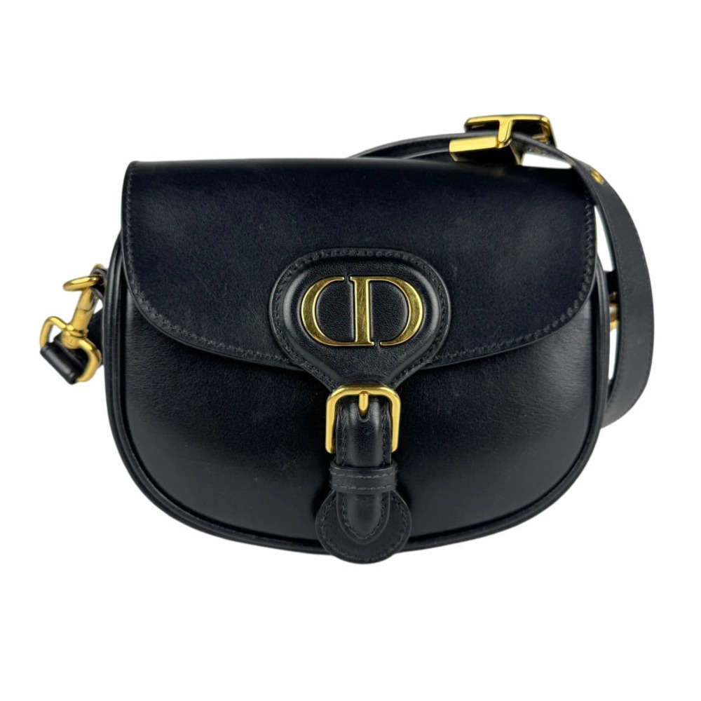 Christian Dior Bobby Leather Shoulder Bag Black